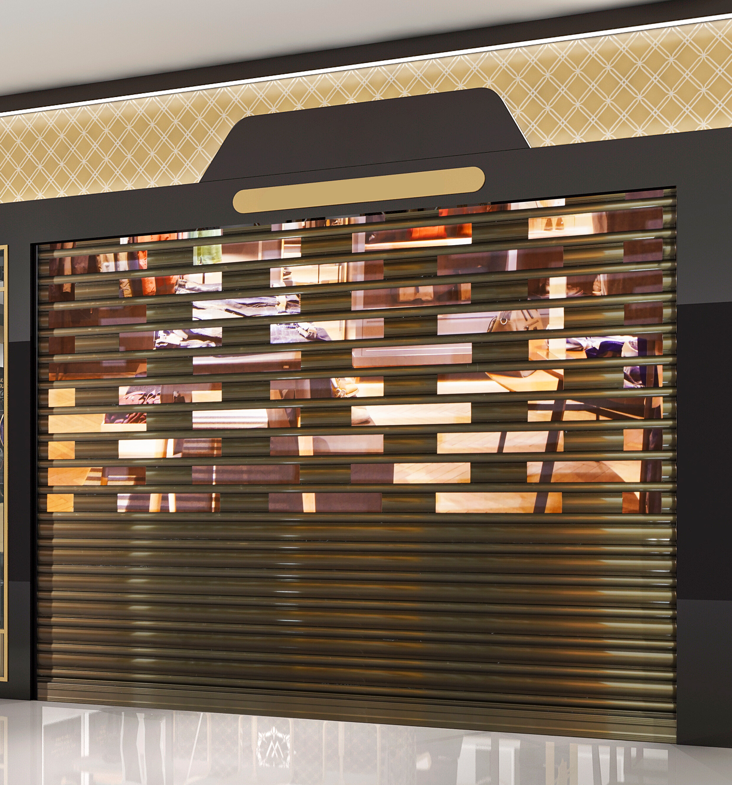 Aluminum alloy grille roller shutter