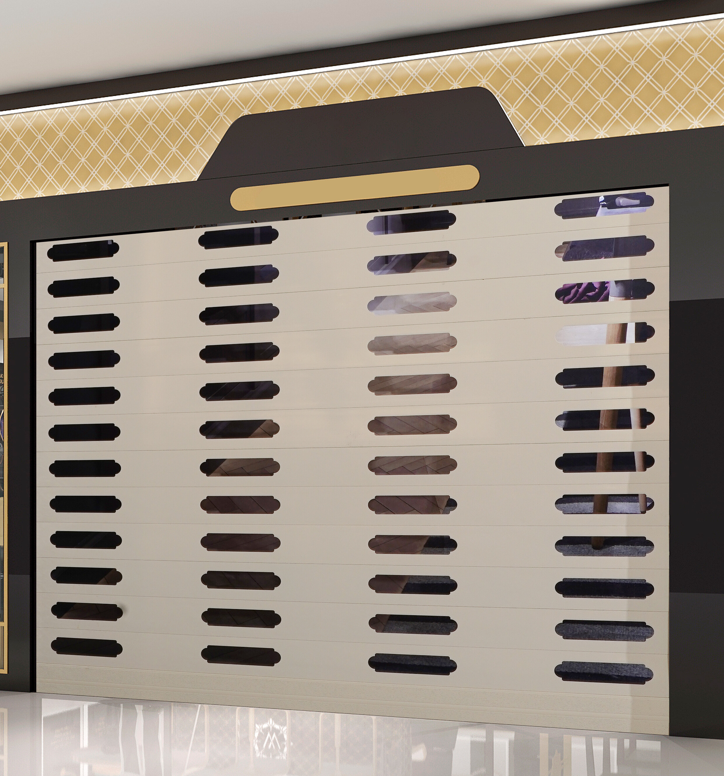 Aluminum alloy hollow-out rolling shutter door
