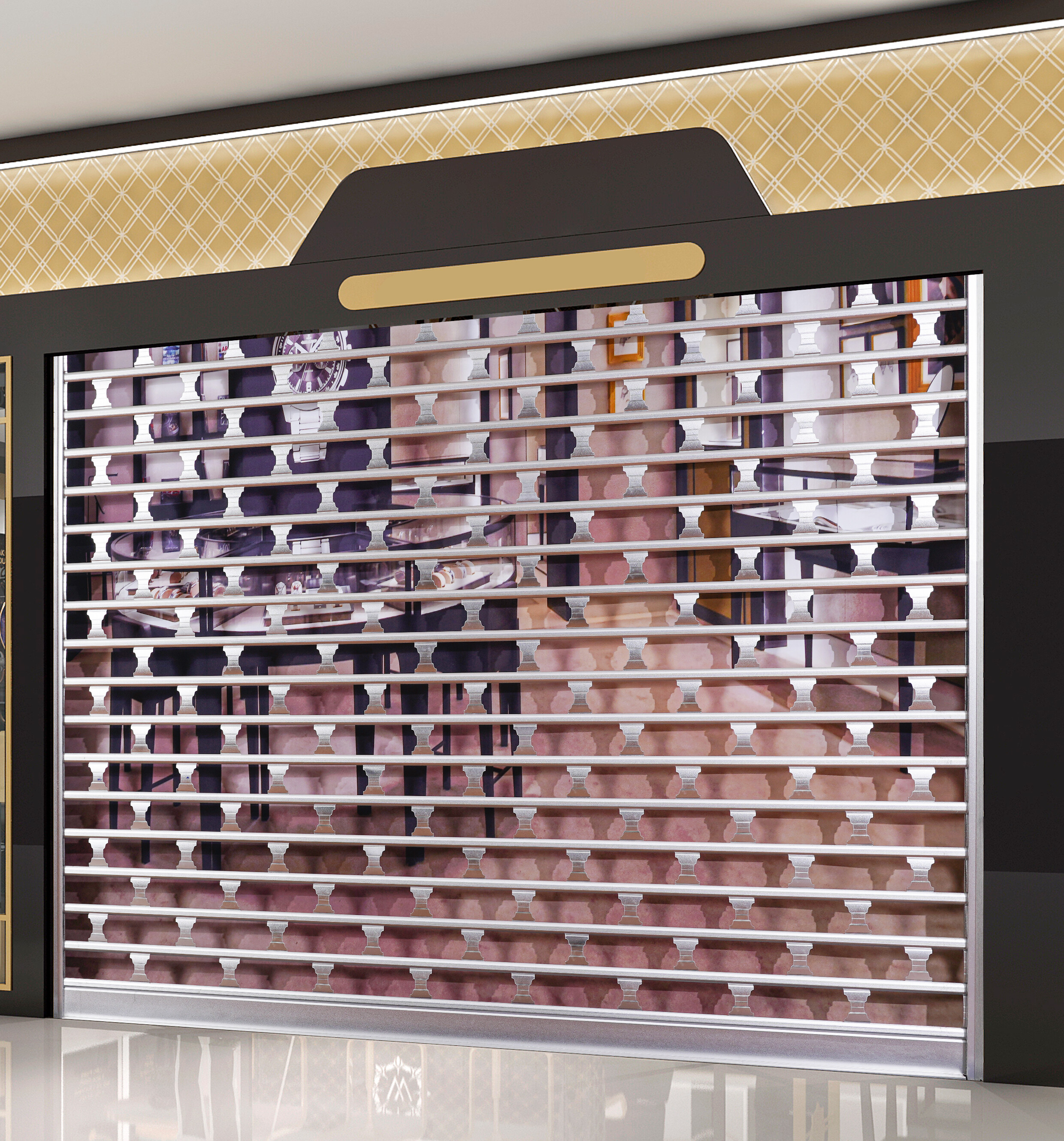 Aluminum alloy perforated fence roller shutter door