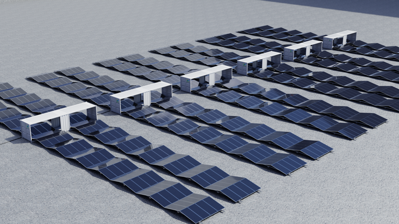 40-foot folding photovoltaic cabin