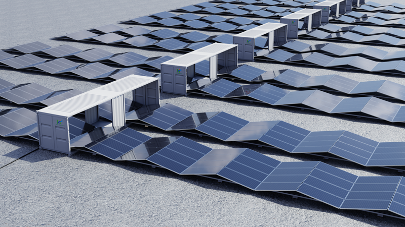 40-foot folding photovoltaic cabin