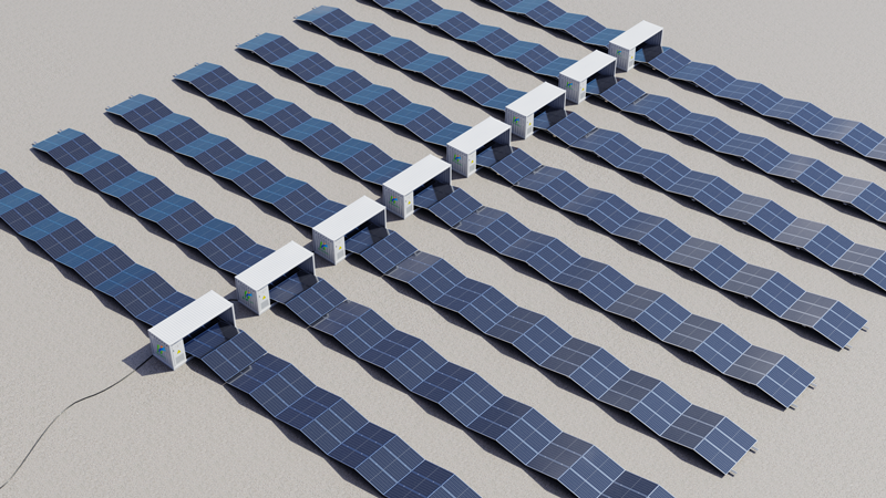 20-foot folding photovoltaic module + industrial and commercial storage