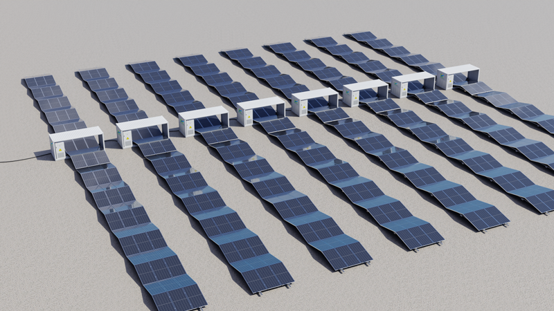 20-foot folding photovoltaic module + industrial and commercial storage