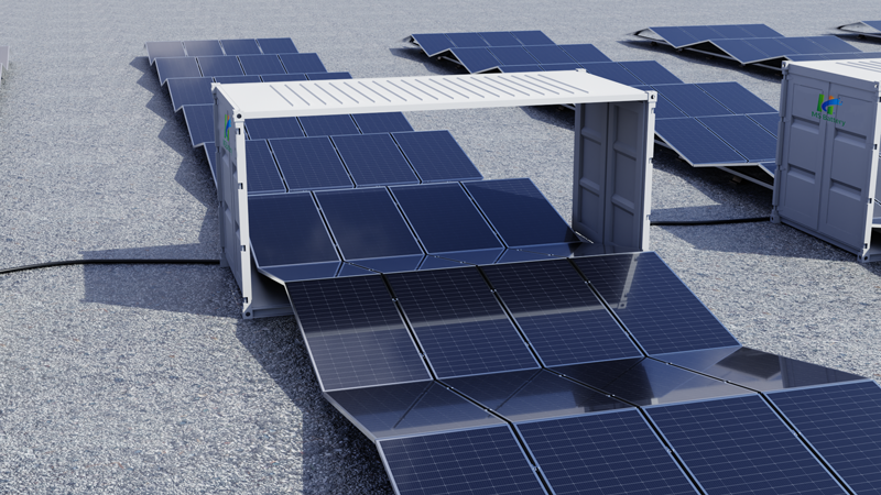 20-foot folding photovoltaic module without energy storage