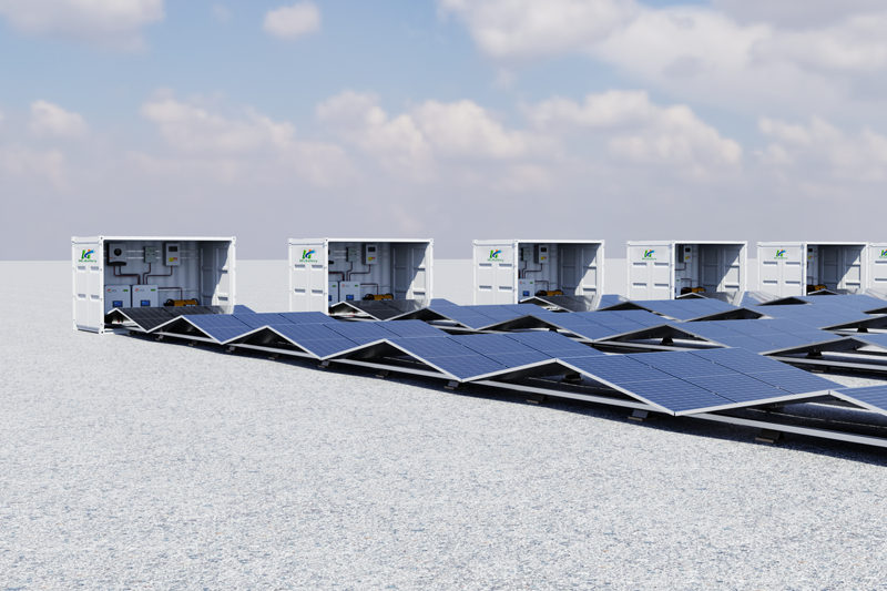 10-foot folding photovoltaic module + small energy storage + diesel generator