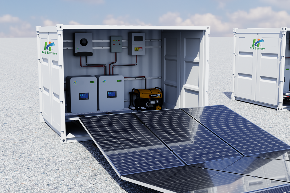 10-foot folding photovoltaic module + small energy storage + diesel generator