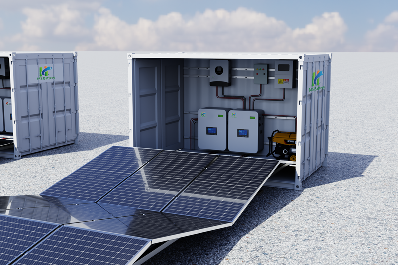 10-foot folding photovoltaic module + small energy storage + diesel generator