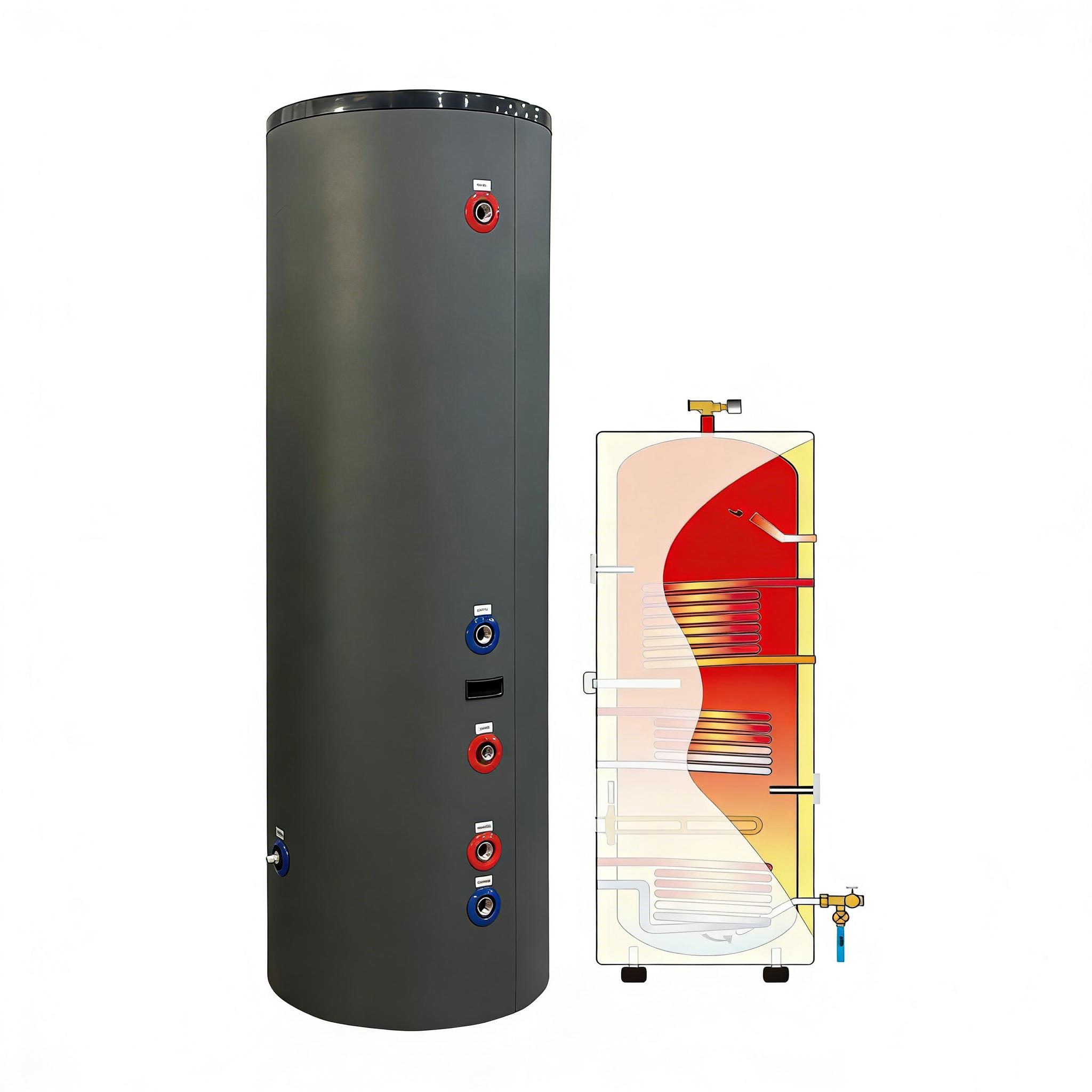 Horizontal/Vertical Optional Coil 50-800L Durable Energy Saving Solar System Storage Tank
