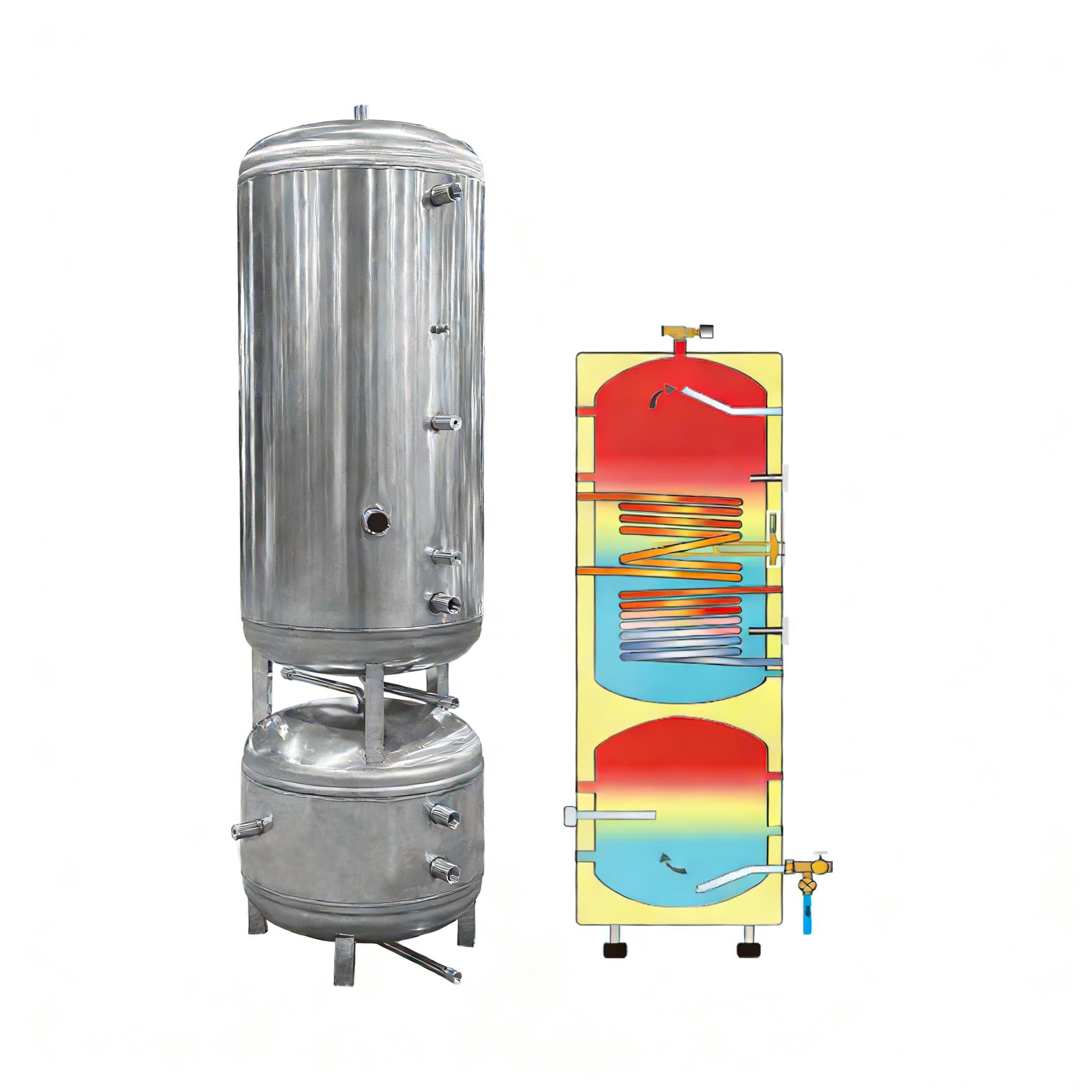 Hot Selling Heat Pump Buffer Water Tank And Hot Water Tank Dhw For Heating System Two-In-One