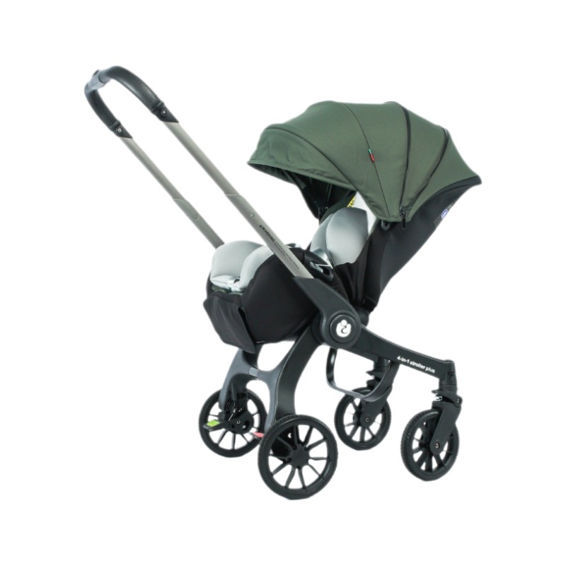 DARK GREEN COMPACT BABY CARRIAGE