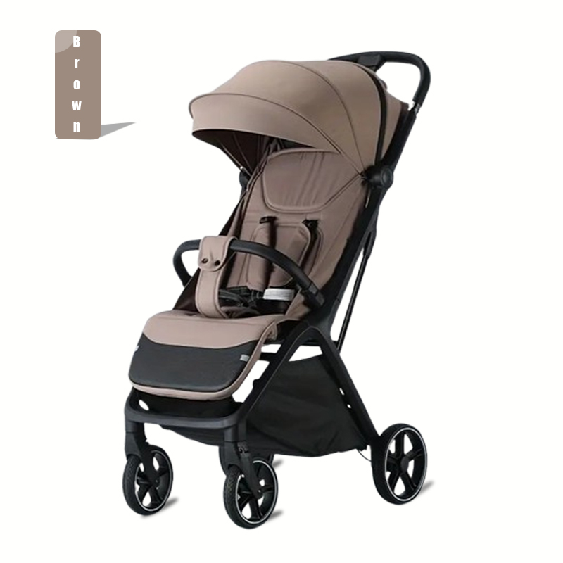 BROWN LIGHTWEIGHT BABY CARRIAGE