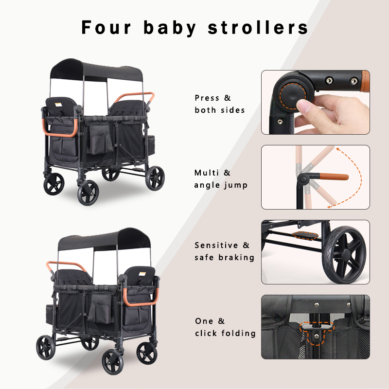 GRAY WAGON STROLLER