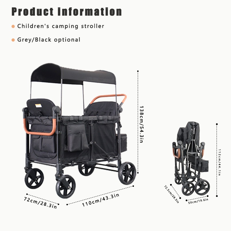 GRAY WAGON STROLLER