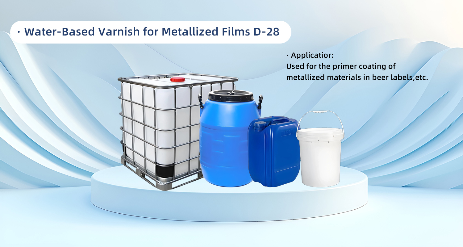 Water-Based Varnish for Metallized Films D-28