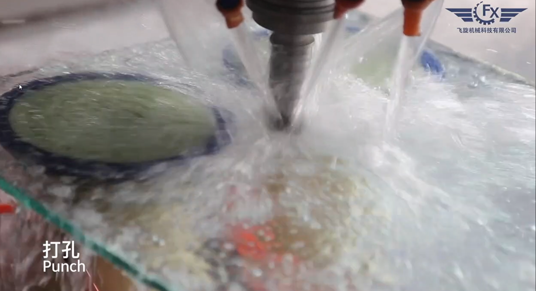 Spinning machining center drilling