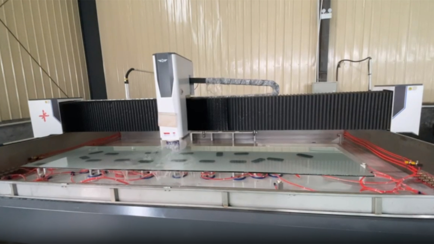 Large panel CNC glass edging machine