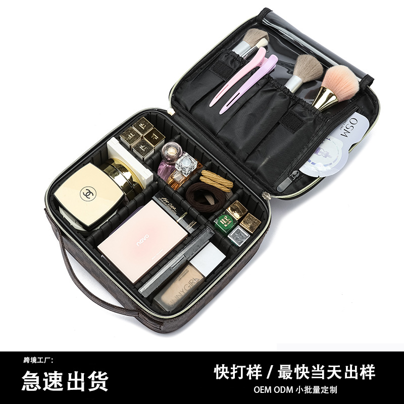 Custom PVC Travel Makeup Bag Organizer, Large Capacity Toiletry & Cosmetic Case, Double Zipper (MOQ 500)