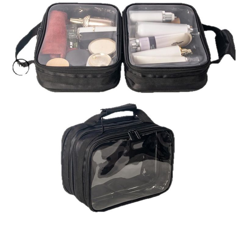 2-in-1 Makeup Bag, Large Capacity Travel Toiletry Bag, PVC Multifunctional Transparent Storage Bag, Transparent Makeup Bag