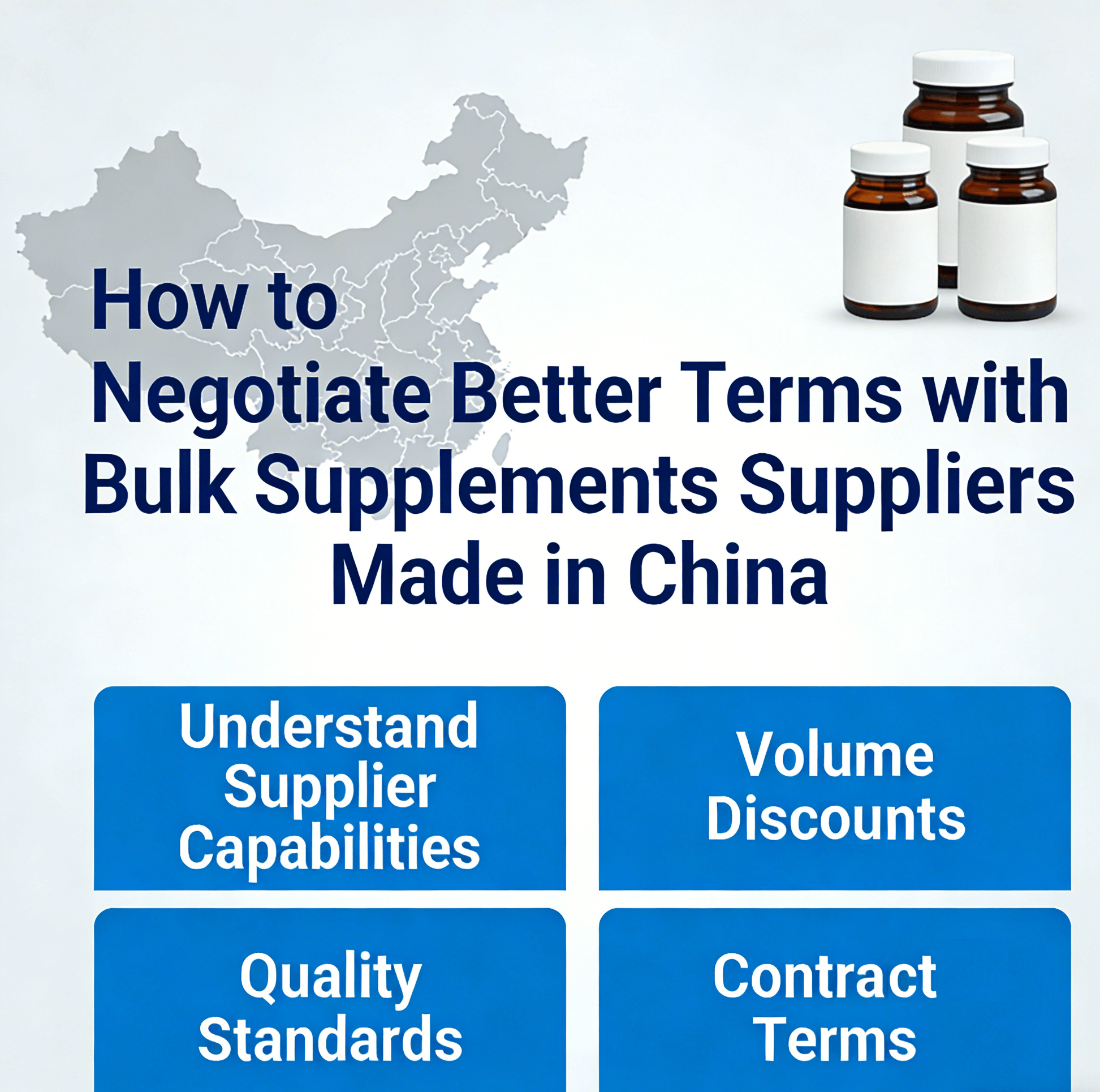 How to Negotiate Better Terms with Bulk Supplements Suppliers Made in China