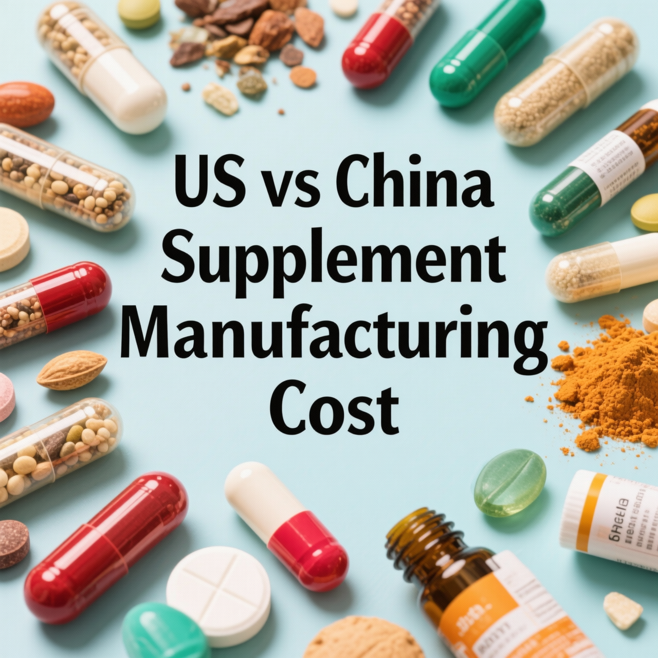 US vs China Supplement Manufacturing Cost (2026): Full Comparison Guide