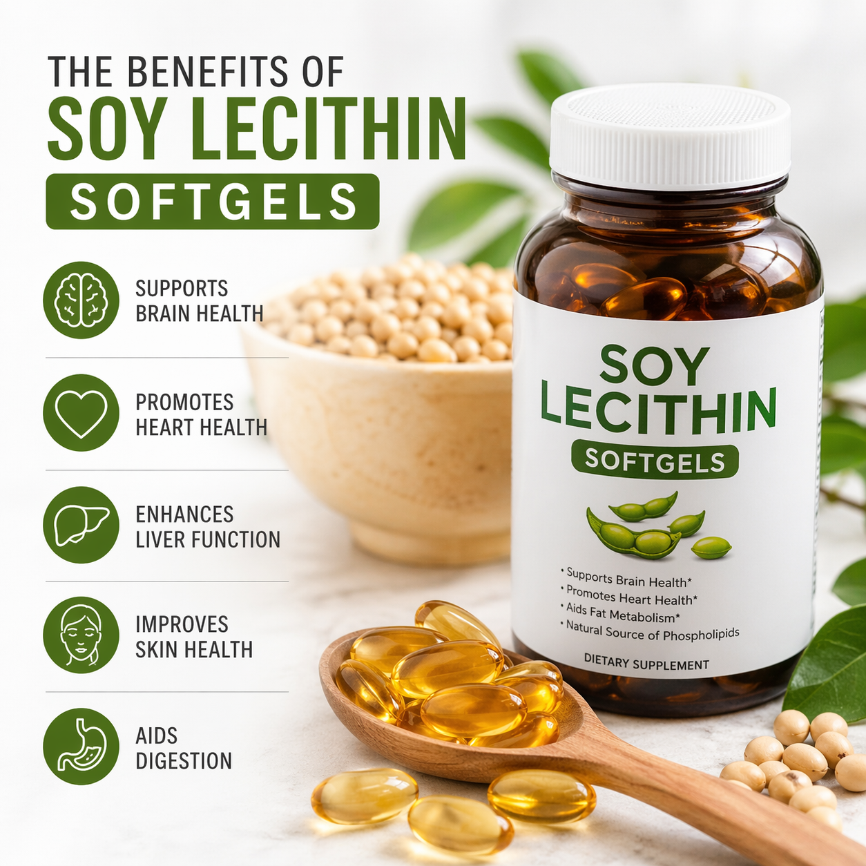 Soy Lecithin Softgels: Benefits, Uses, and Why They Matter