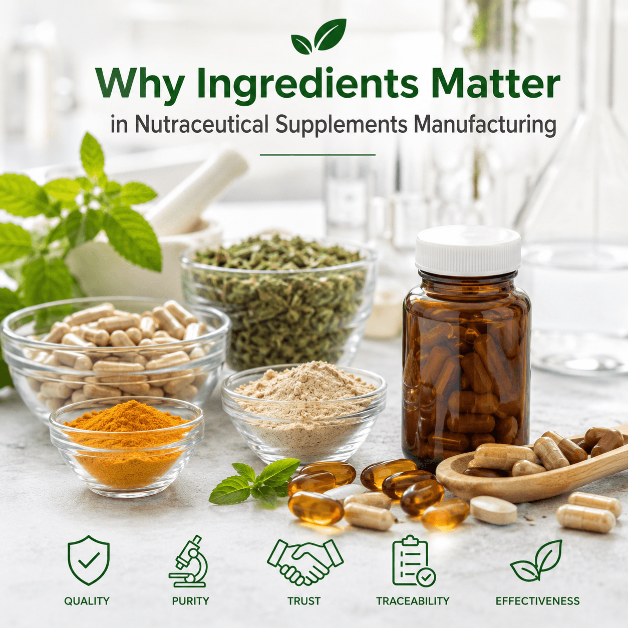 Why Ingredients Matter So Much in Nutraceutical Supplements Manufacturing
