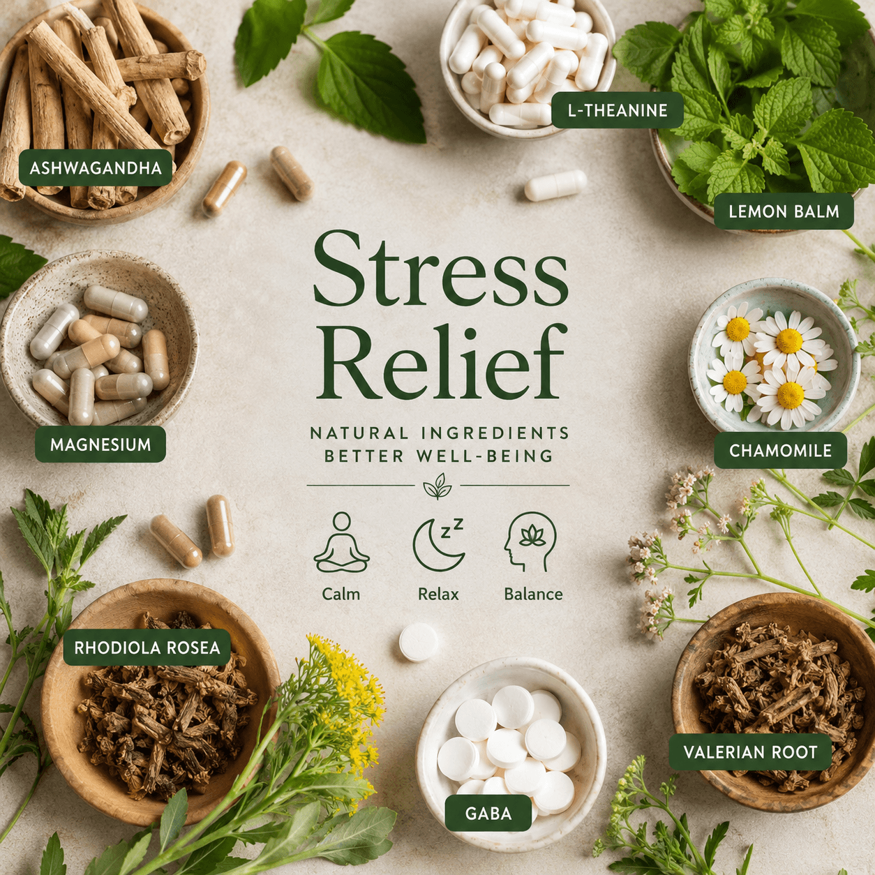 Stress Relief Ingredients and Related Supplements: A Complete Guide for Wellness Brands
