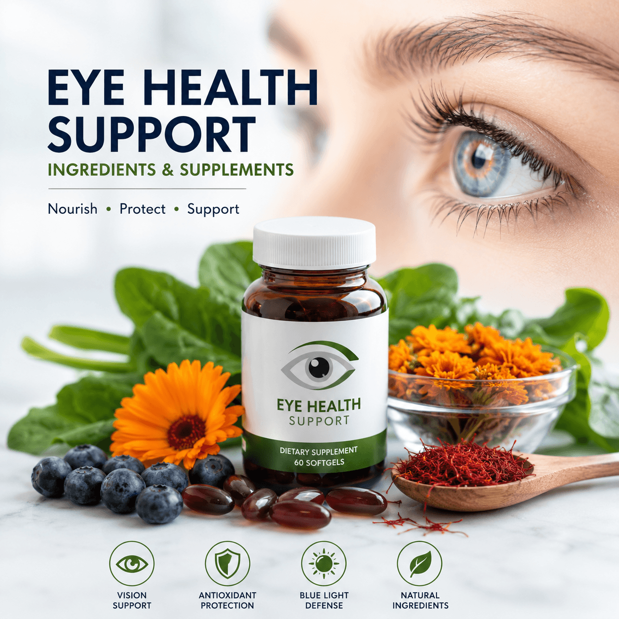 Eye Health Support Ingredients and Supplements: A Complete Guide for Better Vision and Long-Term Eye Wellness