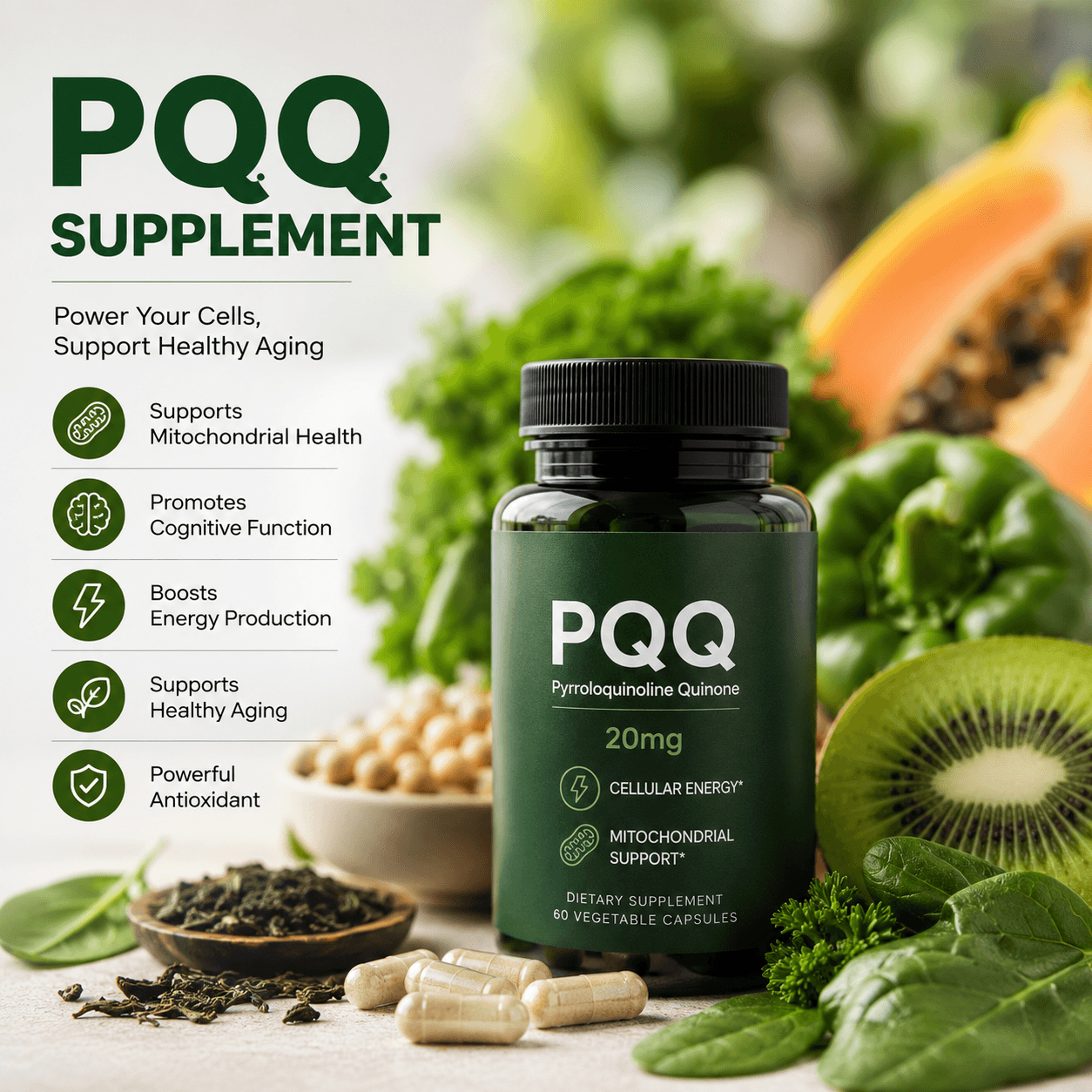 PQQ Supplement: Benefits, Uses, Dosage, and Why It Is Becoming a Leading Longevity Ingredient