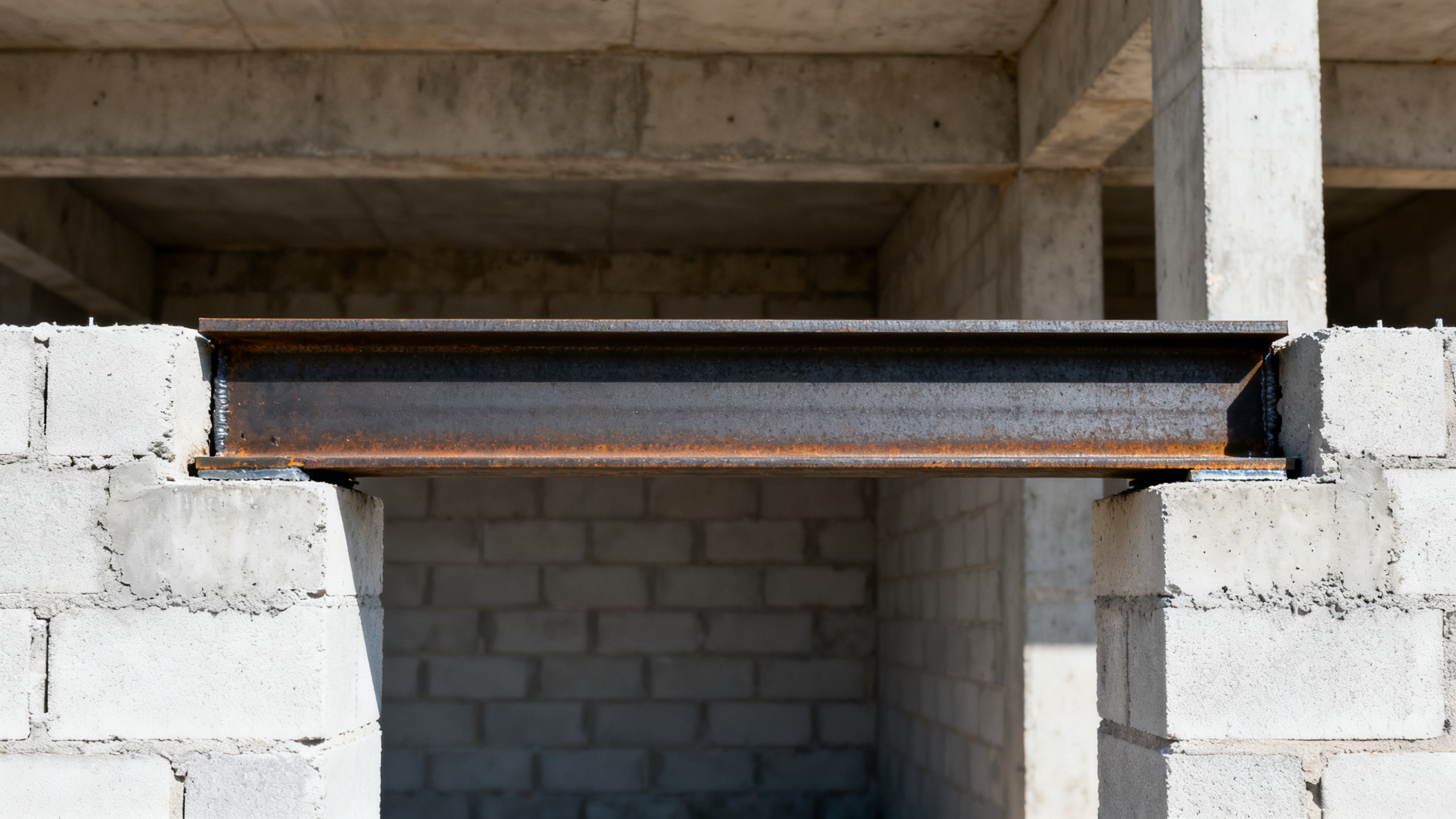 Channel 150 x 75 used as lintel cracks near supports—thermal expansion vs. restraint mismatch