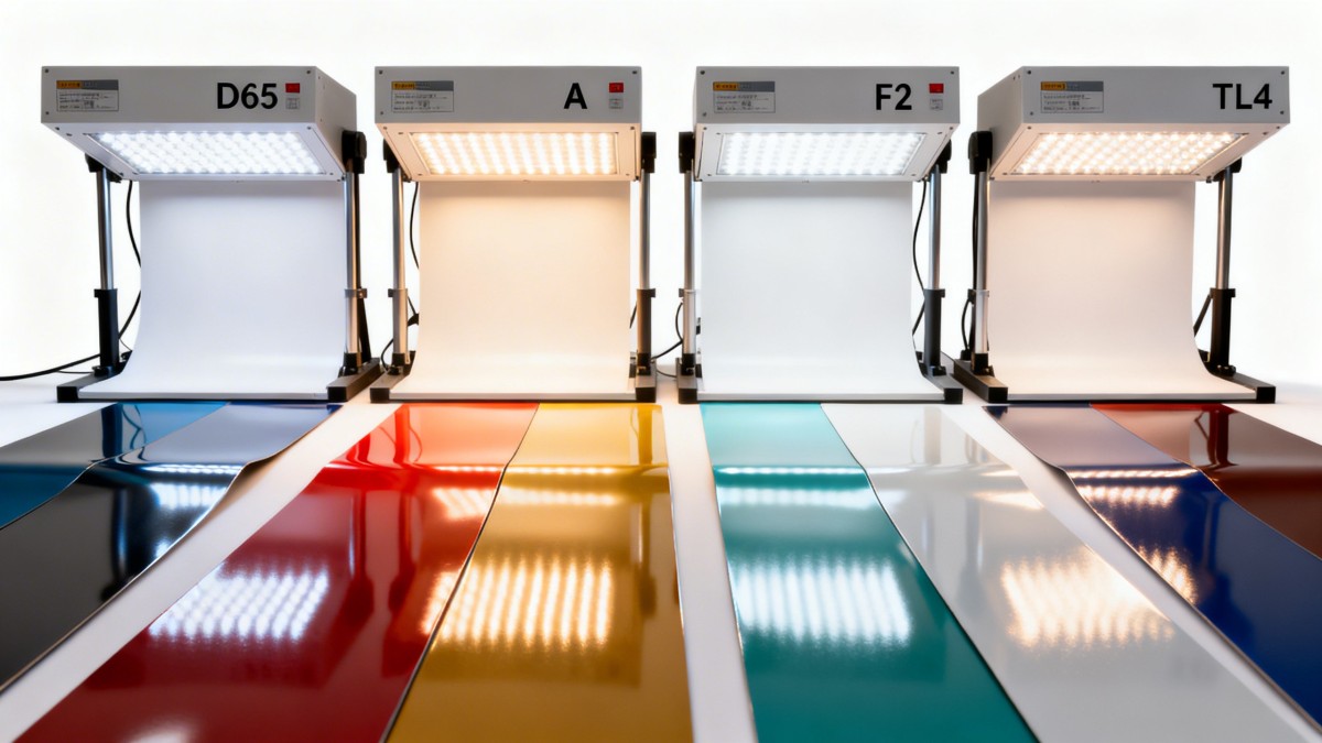Color coated steel supplier color matching process: How many light sources are used in evaluation?