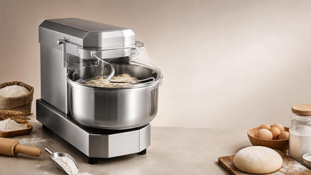 How long should a 10kg dough spiral mixer run per batch?