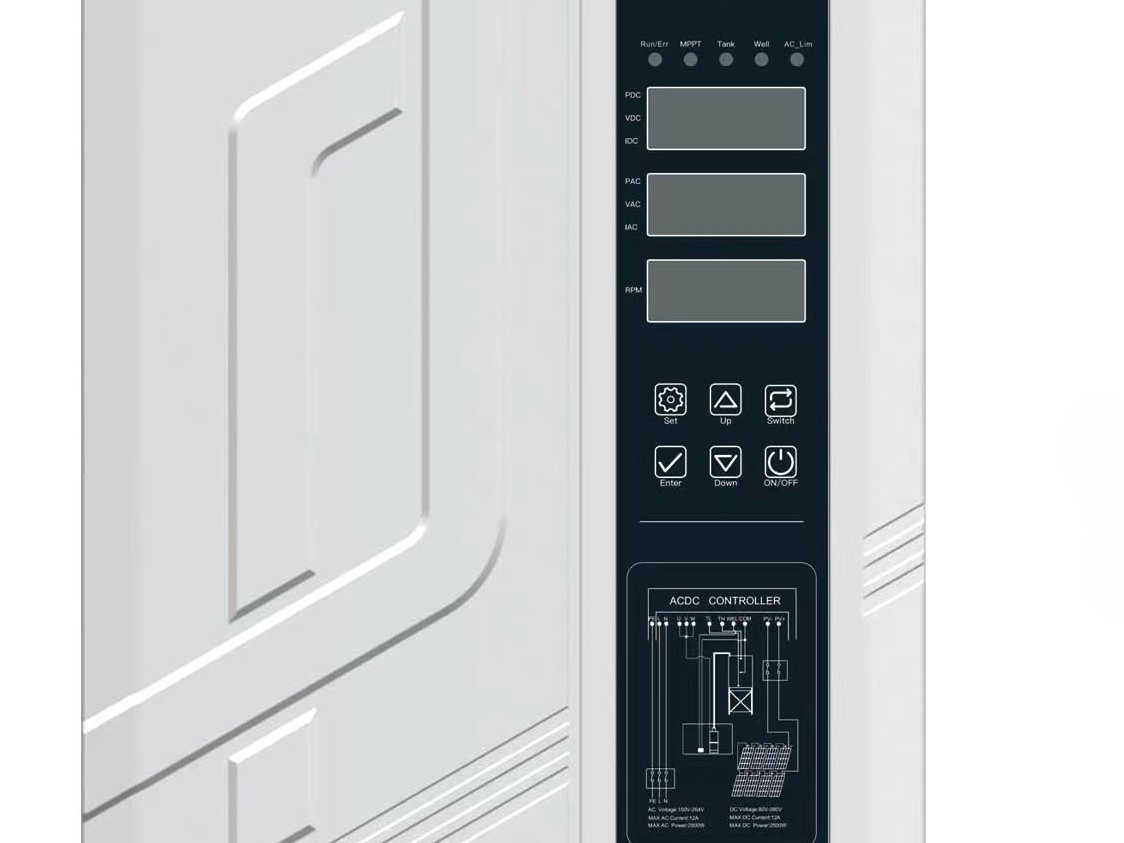 1HP AC DC Hybrid Brushless Peripheral Solar Water Pump for Household