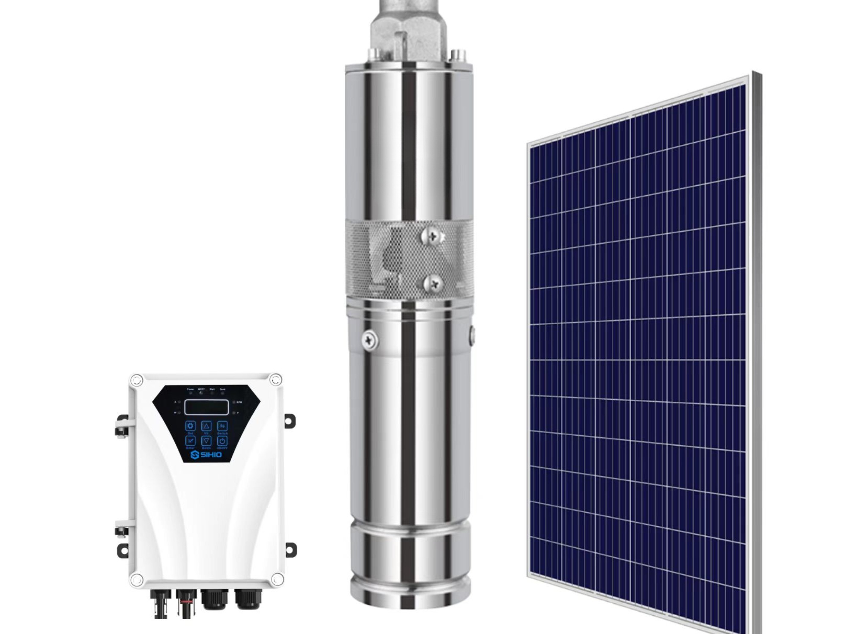 3 inch 24V DCQG Big Height Small Flow Solar Screw Pumps for Domestic Borehole