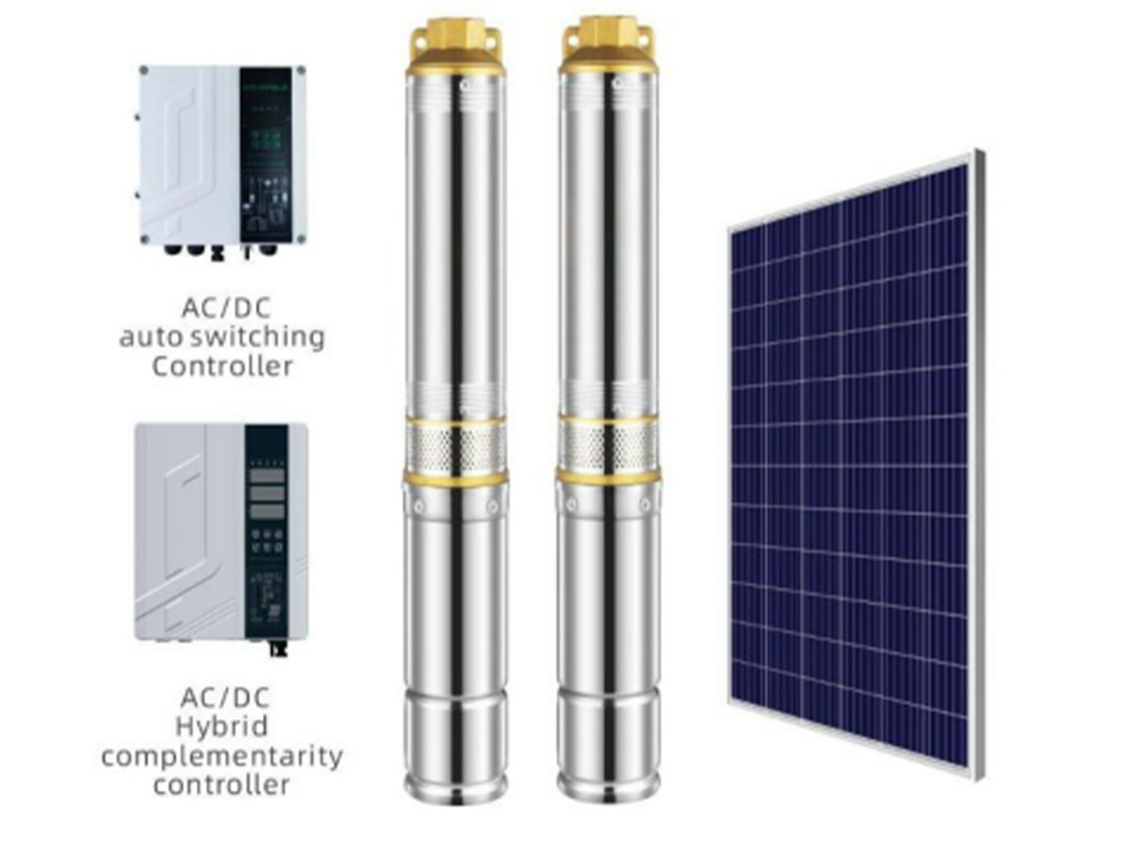 3SDAC DC 3 Inch Hybrid Complementary Solar Borehole Pump