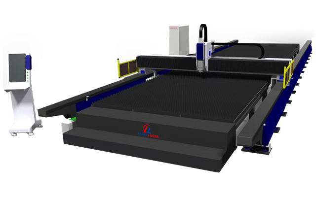 Ground Rail CNC Gantry Fiber Laser Cutting Machine