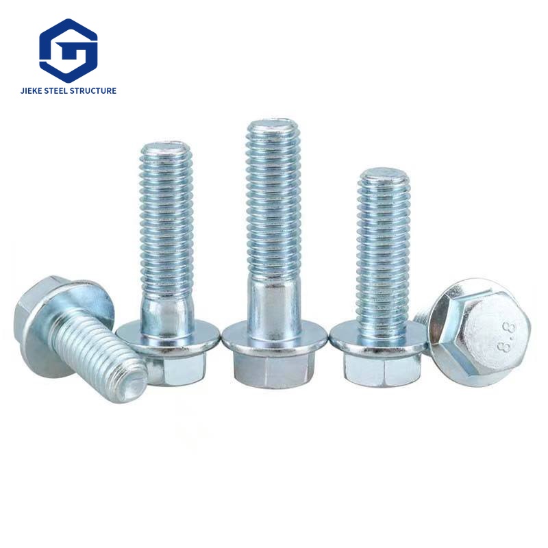 High Strength 8.8 Grade Galvanized Flange Bolts Hex Head Carbon Steel Heavy Duty Corrosion Resistant Industrial Fasteners
