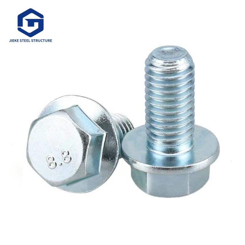 High Strength 8.8 Grade Galvanized Flange Bolts Hex Head Carbon Steel Heavy Duty Corrosion Resistant Industrial Fasteners