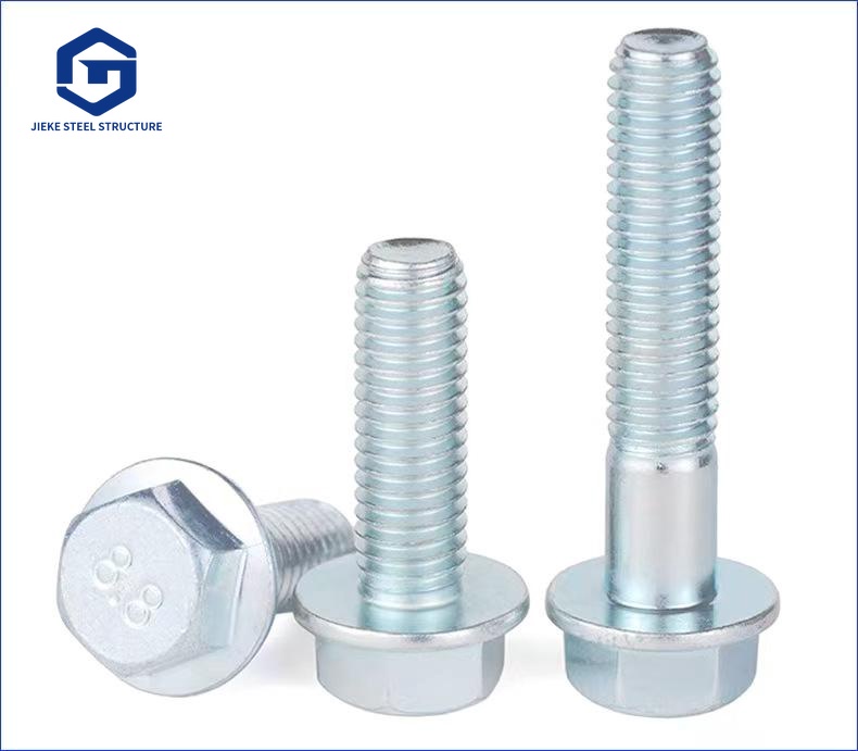 High Strength 8.8 Grade Galvanized Flange Bolts Hex Head Carbon Steel Heavy Duty Corrosion Resistant Industrial Fasteners