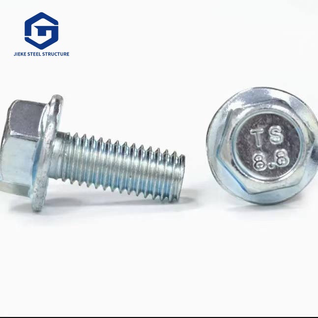 High Strength 8.8 Grade Galvanized Flange Bolts Hex Head Carbon Steel Heavy Duty Corrosion Resistant Industrial Fasteners