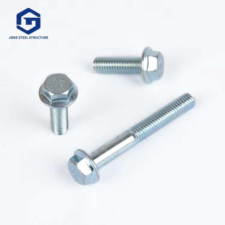 High Strength 8.8 Grade Galvanized Flange Bolts Hex Head Carbon Steel Heavy Duty Corrosion Resistant Industrial Fasteners