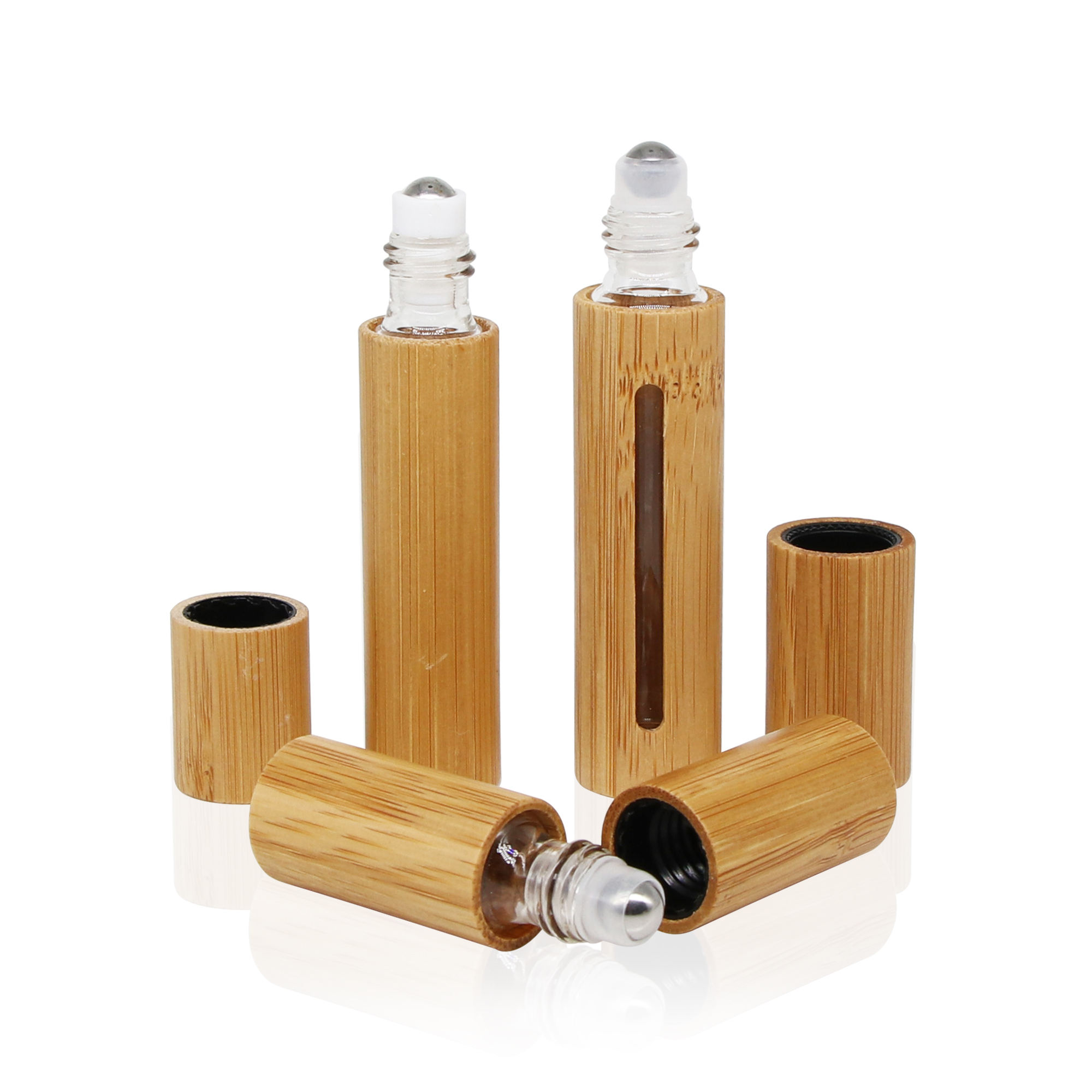 In Stock Custom Logo Bamboo Packaging Cosmetic Empty 10ml Bamboo Roller Bottle With Ball In Stock Custom Logo Bamboo Packaging Cosmetic Empty 10ml Bamboo Roller Bottle With Ball
