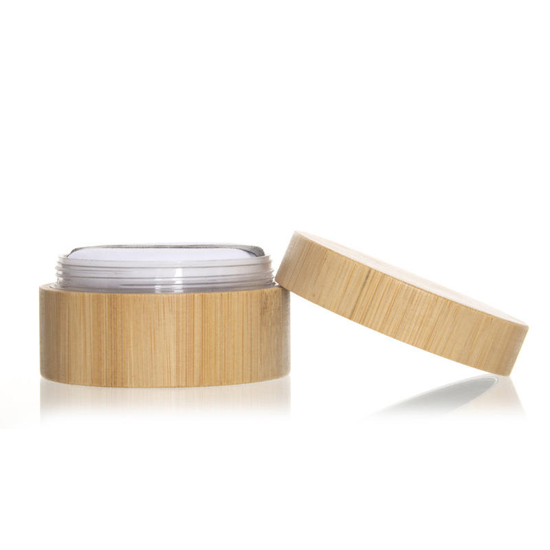 Manufacturer Custom Eco Friendly Bamboo Loose Powder Jar with Sifter and Puff for Makeup Face Powder Cosmetic Packaging Manufacturer Custom Eco Friendly Bamboo Loose Powder Jar with Sifter and Puff for Makeup Face Powder Cosmetic Packaging