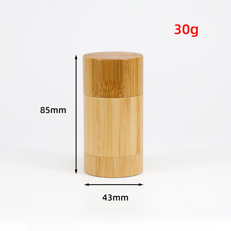 Wholesale Custom 30ml Natural Bamboo Wood Deodorant Twist Roll up Tube With Inner Plastic Deodorant Stick Container Wholesale Custom 30ml Natural Bamboo Wood Deodorant Twist Roll up Tube With Inner Plastic Deodorant Stick Container