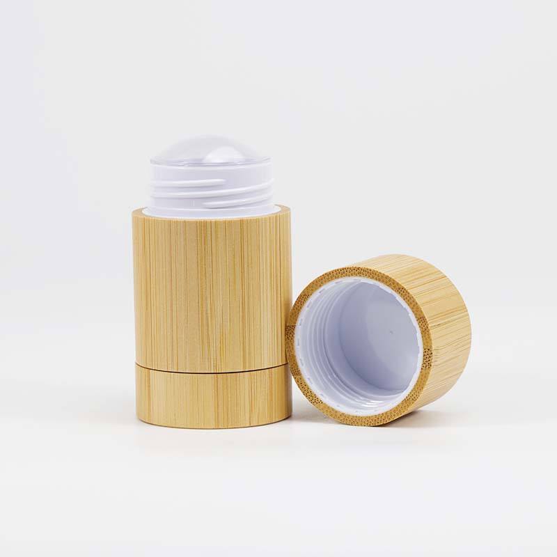 Wholesale Custom 30ml Natural Bamboo Wood Deodorant Twist Roll up Tube With Inner Plastic Deodorant Stick Container Wholesale Custom 30ml Natural Bamboo Wood Deodorant Twist Roll up Tube With Inner Plastic Deodorant Stick Container