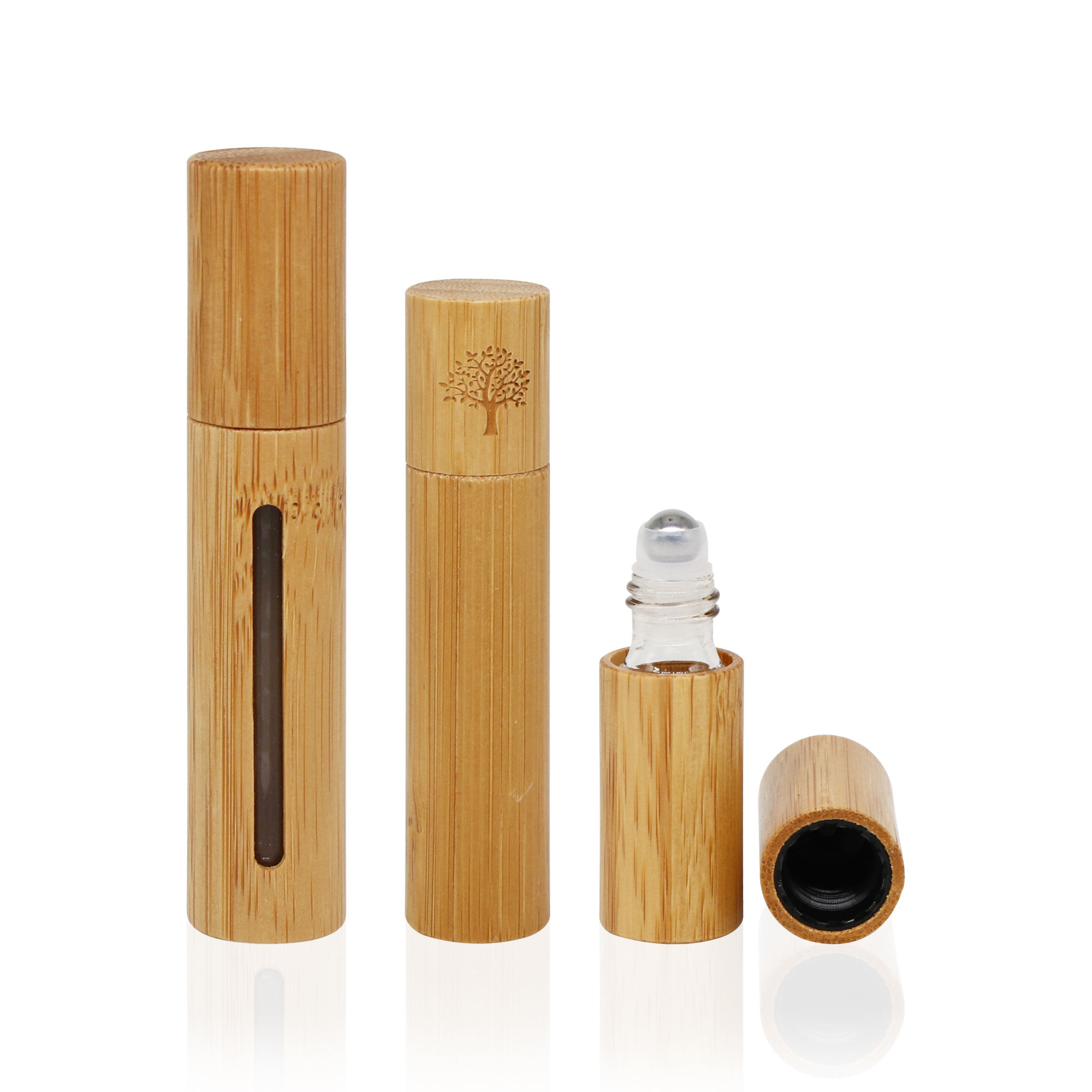 Wholesale Empty Glass Roller Bottle with Bamboo Lid Custom Roll on Bottle Essential Oil 10ml 5ml Portable Fragrance Bottle Wholesale Empty Glass Roller Bottle with Bamboo Lid Custom Roll on Bottle Essential Oil 10ml 5ml Portable Fragrance Bottle