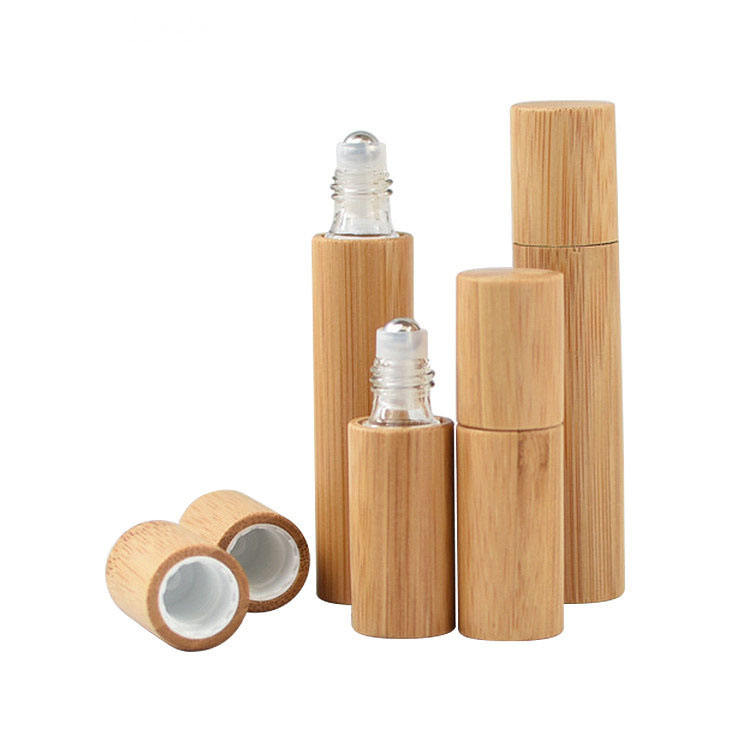 Wholesale Empty Glass Roller Bottle with Bamboo Lid Custom Roll on Bottle Essential Oil 10ml 5ml Portable Fragrance Bottle Wholesale Empty Glass Roller Bottle with Bamboo Lid Custom Roll on Bottle Essential Oil 10ml 5ml Portable Fragrance Bottle