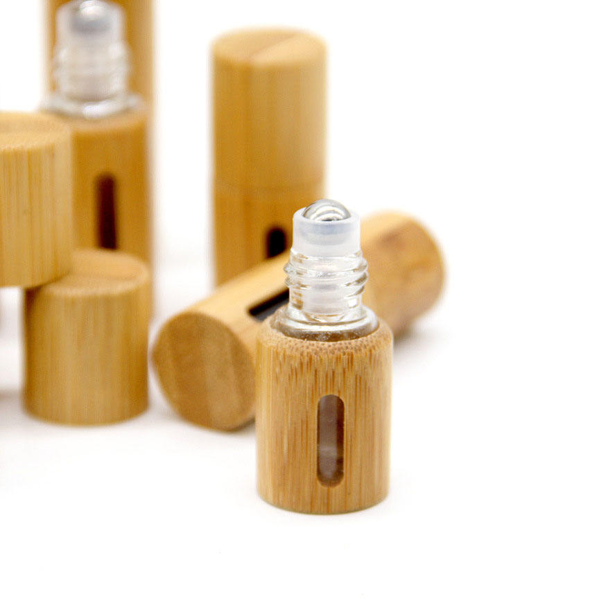 Wholesale Empty Glass Roller Bottle with Bamboo Lid Custom Roll on Bottle Essential Oil 10ml 5ml Portable Fragrance Bottle Wholesale Empty Glass Roller Bottle with Bamboo Lid Custom Roll on Bottle Essential Oil 10ml 5ml Portable Fragrance Bottle