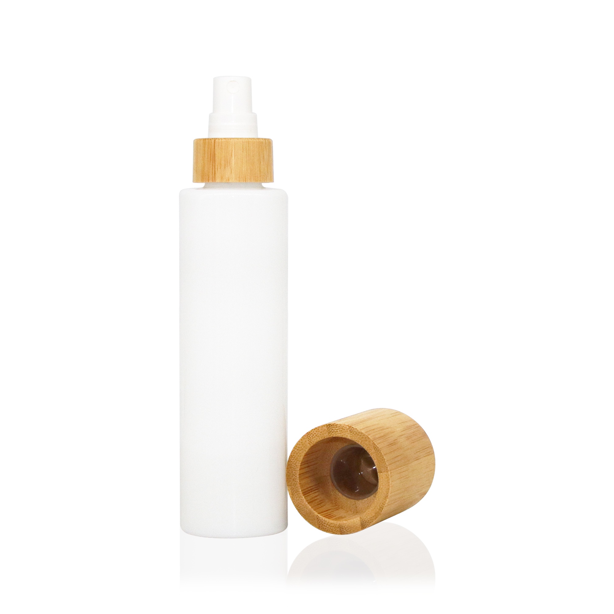 Custom 100ml Cosmetic Packaging Container Body Scrub Shampoo PET White Plastic Jar With Bamboo Screw Cap Custom 100ml Cosmetic Packaging Container Body Scrub Shampoo PET White Plastic Jar With Bamboo Screw Cap