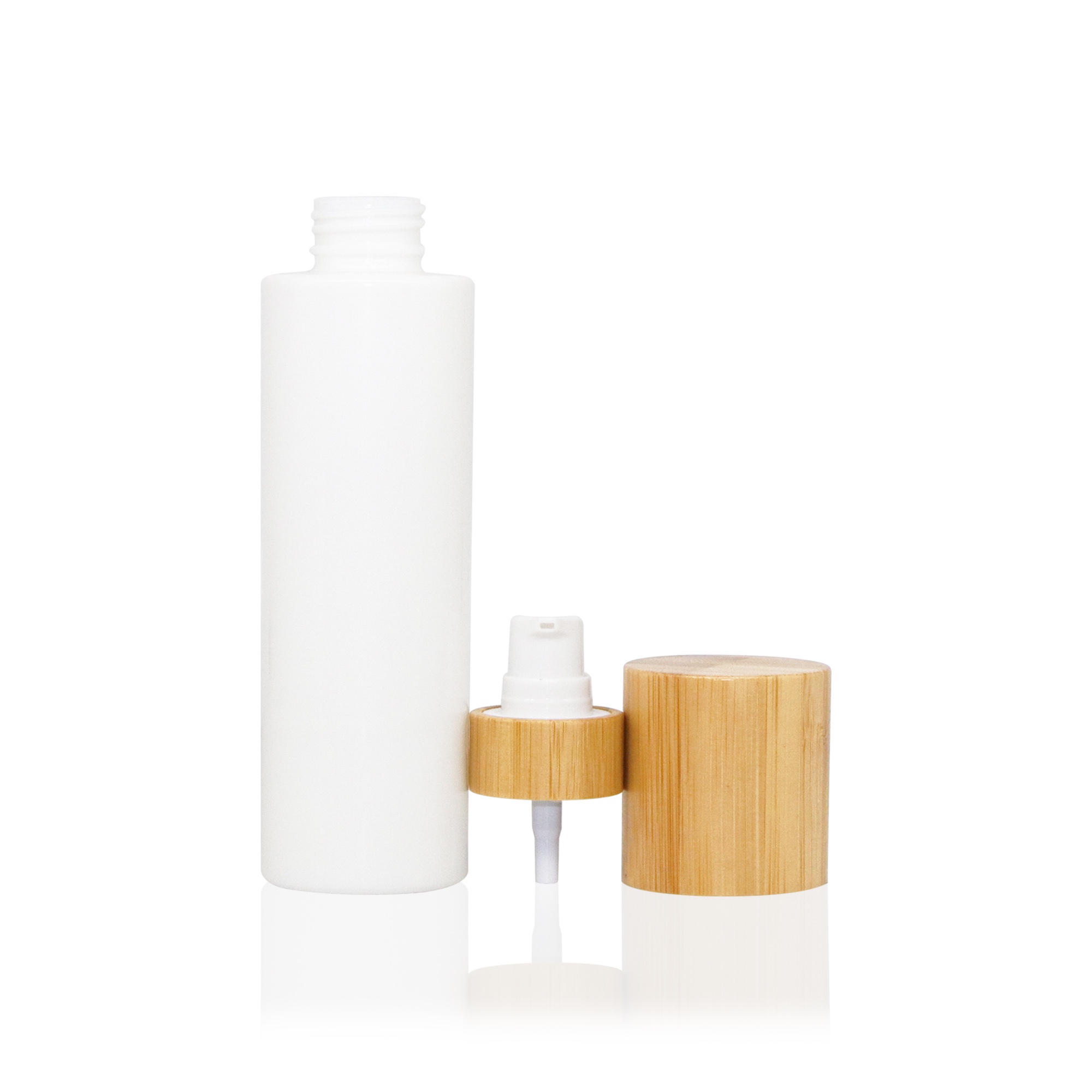 Custom 100ml Cosmetic Packaging Container Body Scrub Shampoo PET White Plastic Jar With Bamboo Screw Cap Custom 100ml Cosmetic Packaging Container Body Scrub Shampoo PET White Plastic Jar With Bamboo Screw Cap